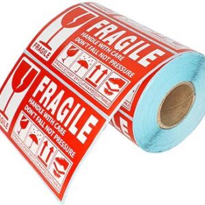 UniQue Fragile 90mm x 50mm Label Sticker Roll