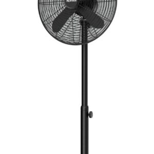 Alva Air 40cm Matte Black Finish Telescopic Pedestal Fan
