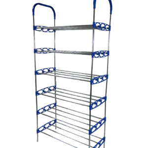 Nordic Wind Blue 6 Tier 18 Shoe Steel Rack