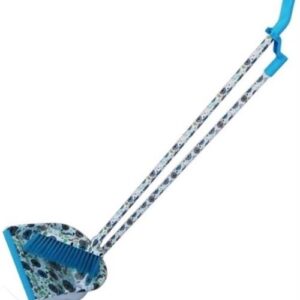 Totally Long Dust Pan Broom Set White Floral