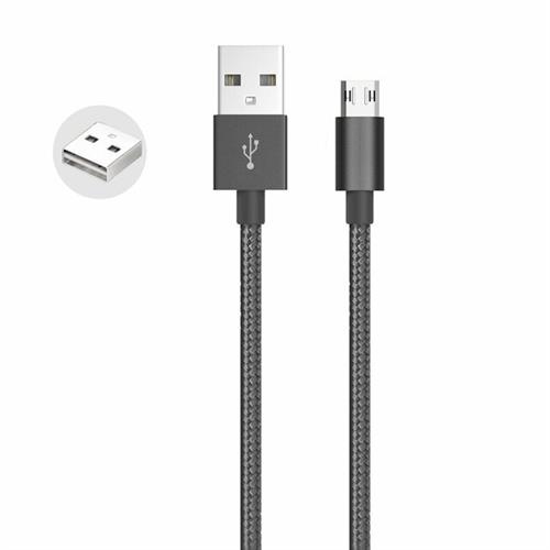 Whizzy Black Reversible Micro USB Charge And Data Sync Cable