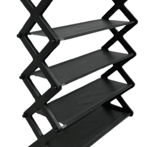 Nordic Wind Cross 5 Tier 15 Shoe Rack Black