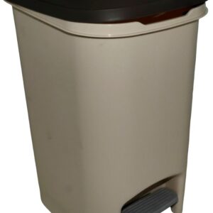 Casey 20 Litre Step On Pedal Waste Bin Beige And Brown