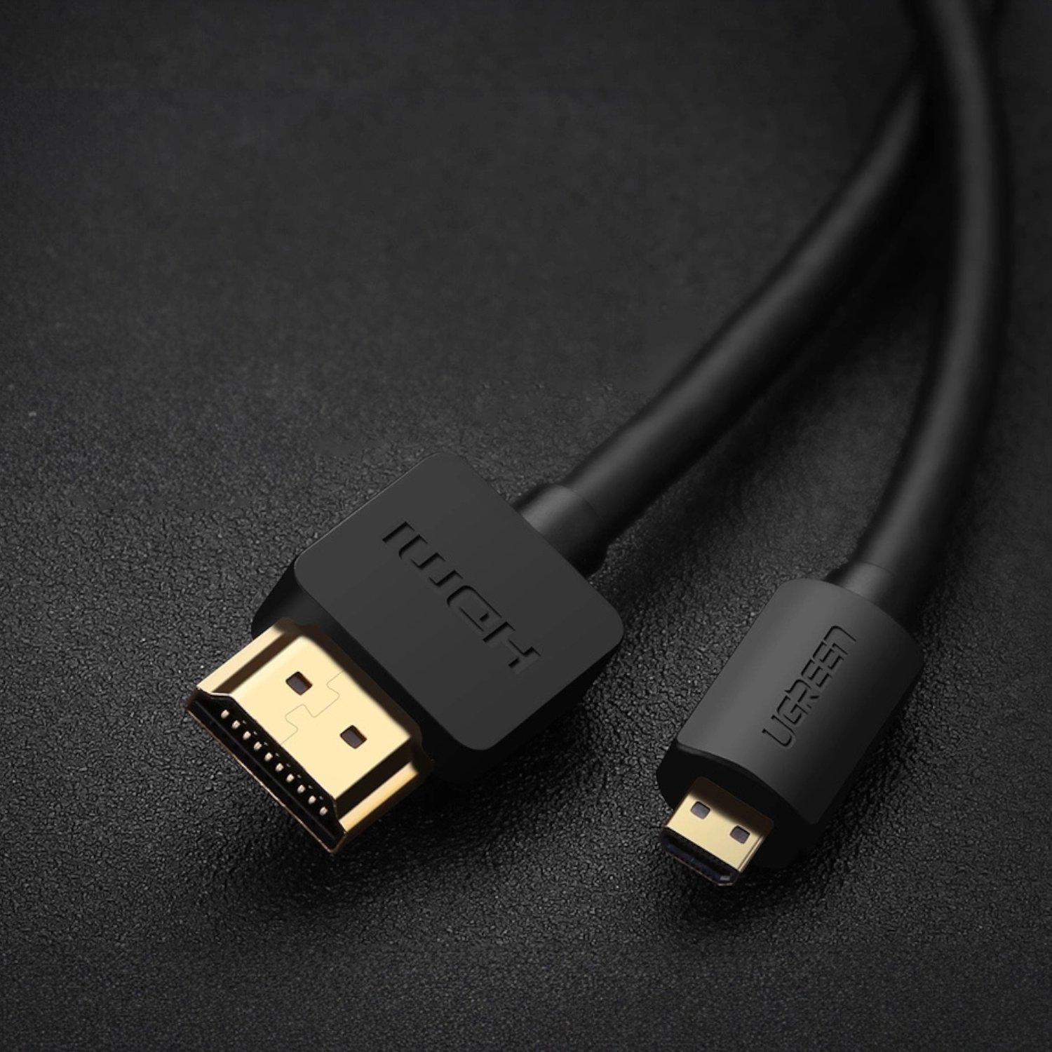 UGreen HD127 Micro HDMI to HDMI 2.0 Cable 1.5M - Black - Image 2
