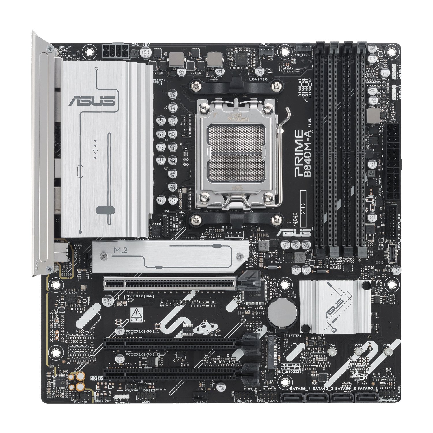 Asus PRIME B840M-A-CSM AM5 Micro ATX Motherboard - Image 2