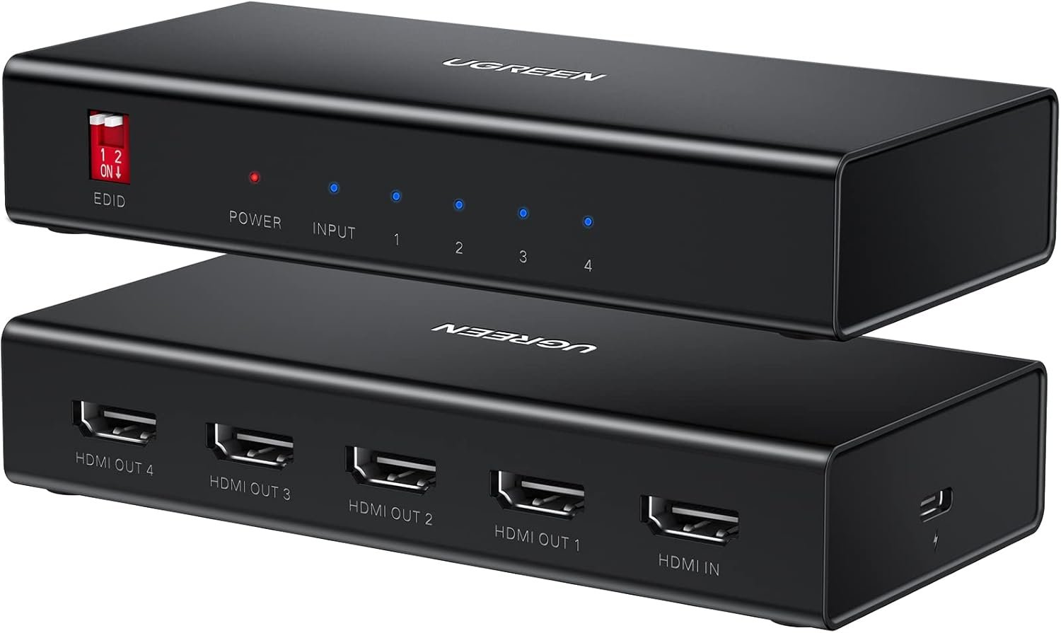 UGreen HDMI 1×4 Video Splitter 4K – Black - Image 2