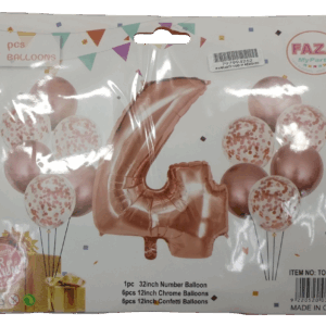 Casey 13pc Rose Gold and White Balloon Set Nr 4
