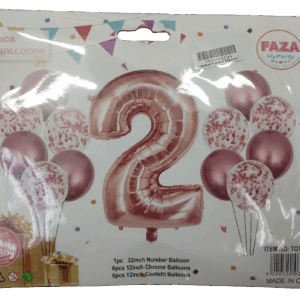 Casey 13pc Rose Gold and White Balloon Set Nr 2