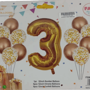 Casey 13pc Gold and White Balloon Set Nr 3