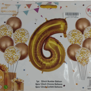 Casey 13pc Gold and White Balloon Set Nr 6