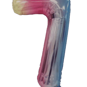 Casey 102cm Rainbow Balloon Number 7