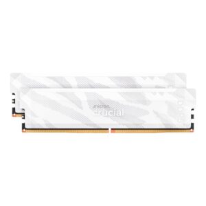 Crucial Pro Overclocking DDR5-6400 32GB Desktop Gaming Memory Kit (16GB x 2) – White