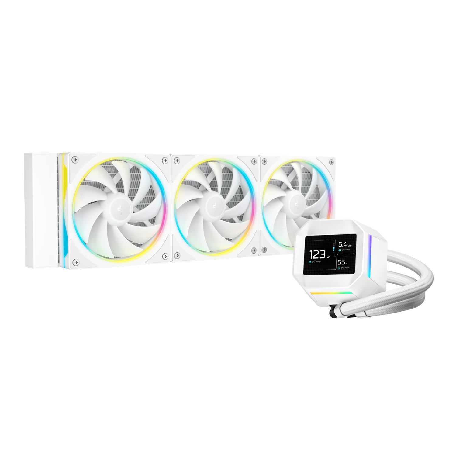 DeepCool LM360 ARGB 360mm AIO CPU Liquid Cooler - White - Image 2