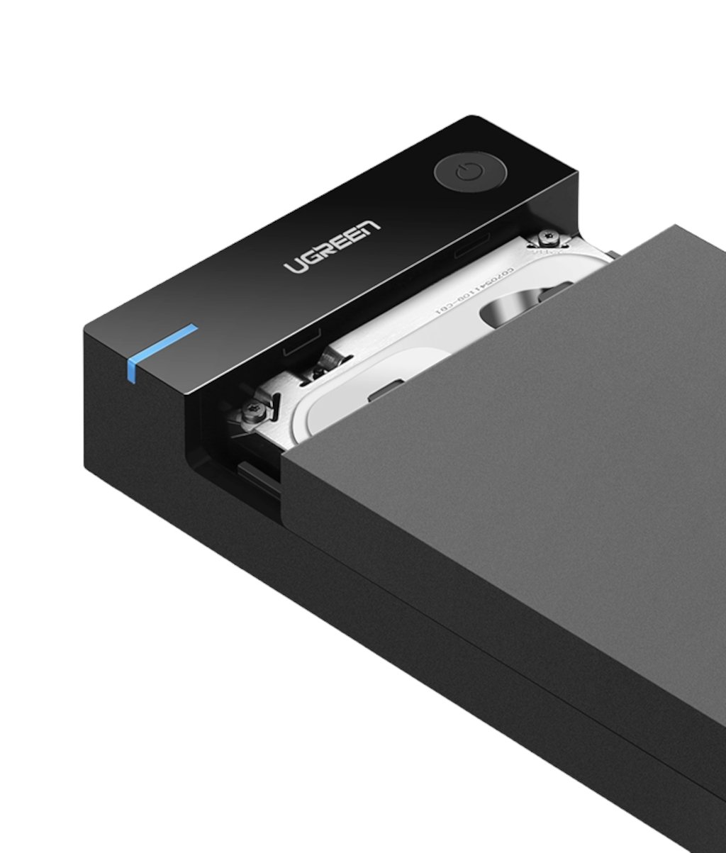 UGreen 3.5" SATA Hard Drive USB 3.0 Enclosure 5Gbps – Black - Image 2