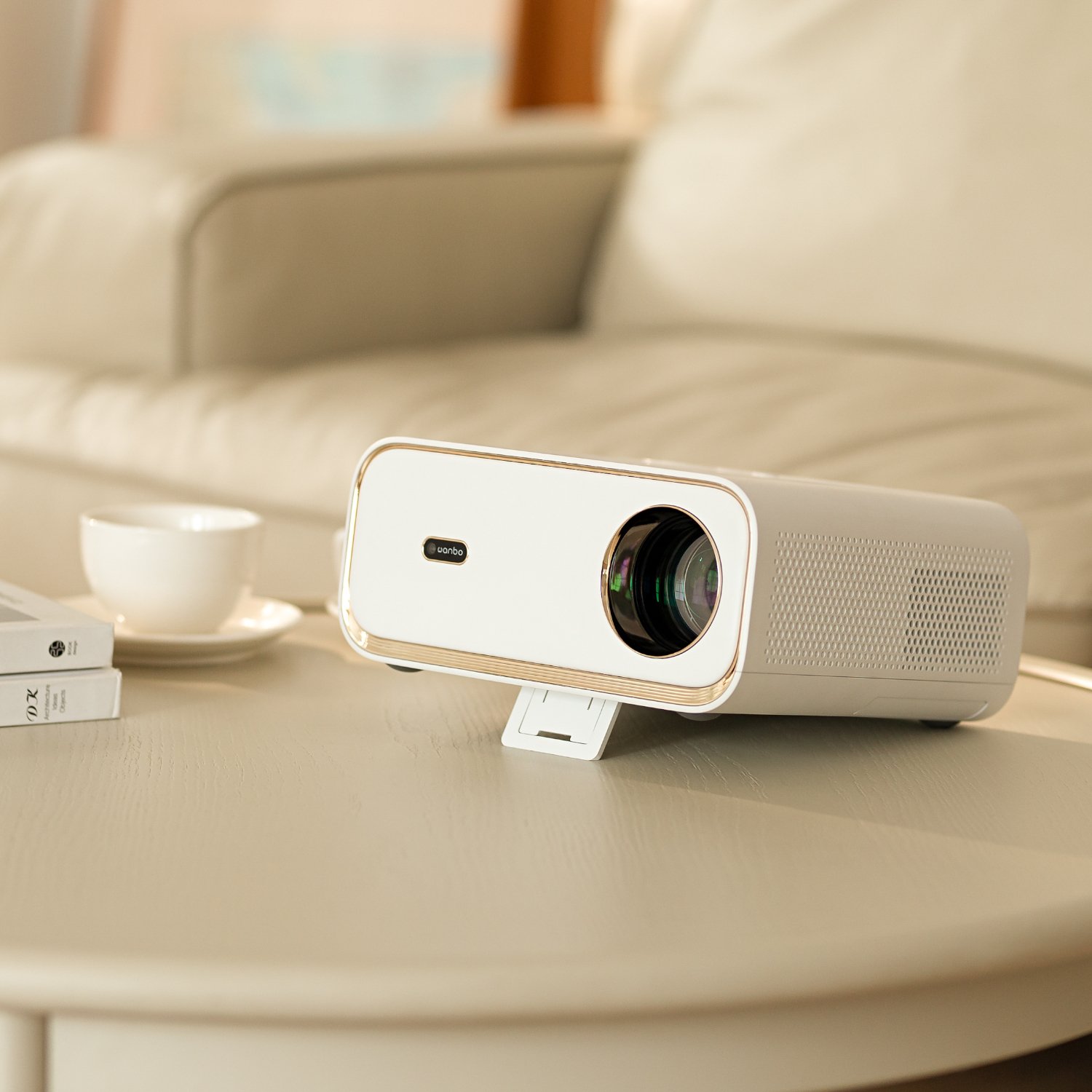 WANBO X5 1080P 1100ANSI Android 9.0 Smart Projector - White - Image 6