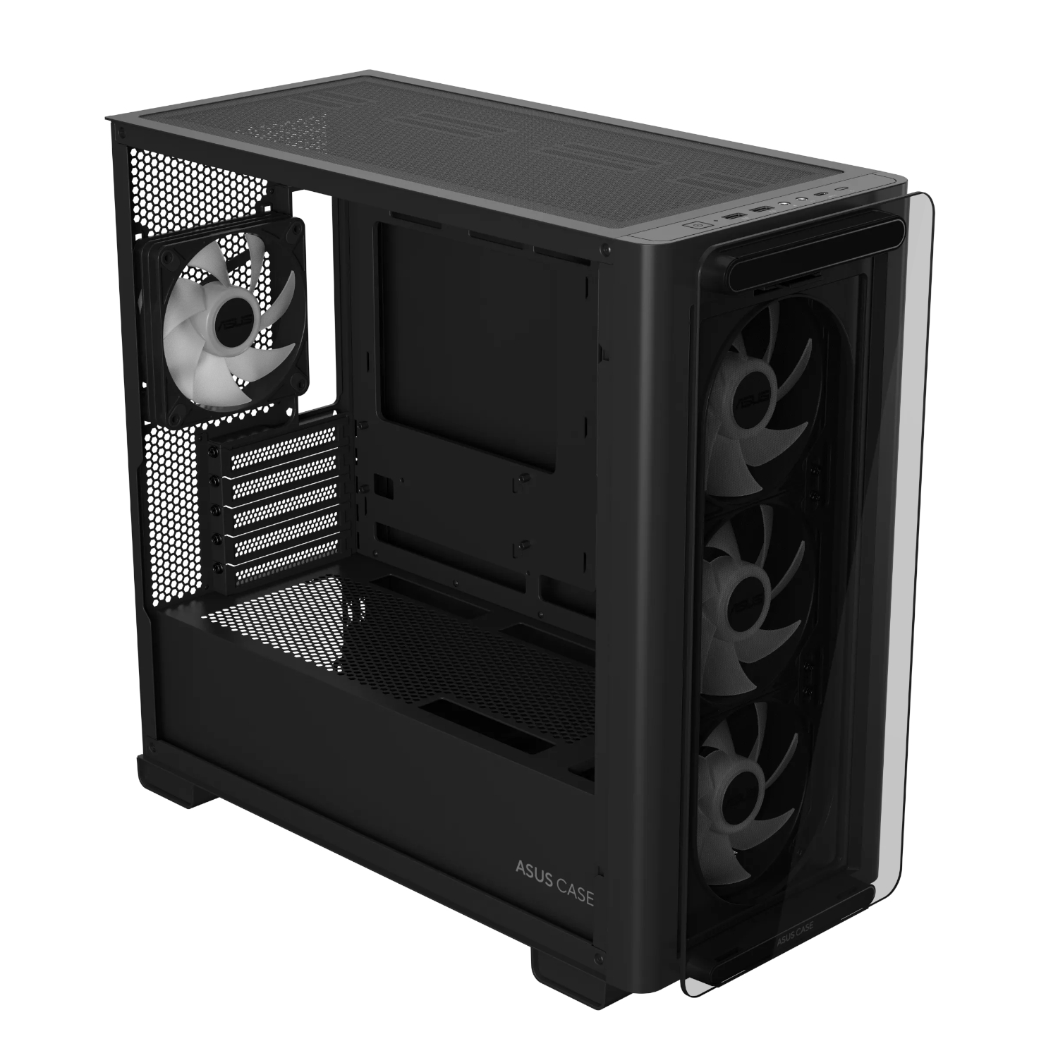 Asus A23 PLUS ARGB Micro-ATX Gaming Chassis - Black - Image 4