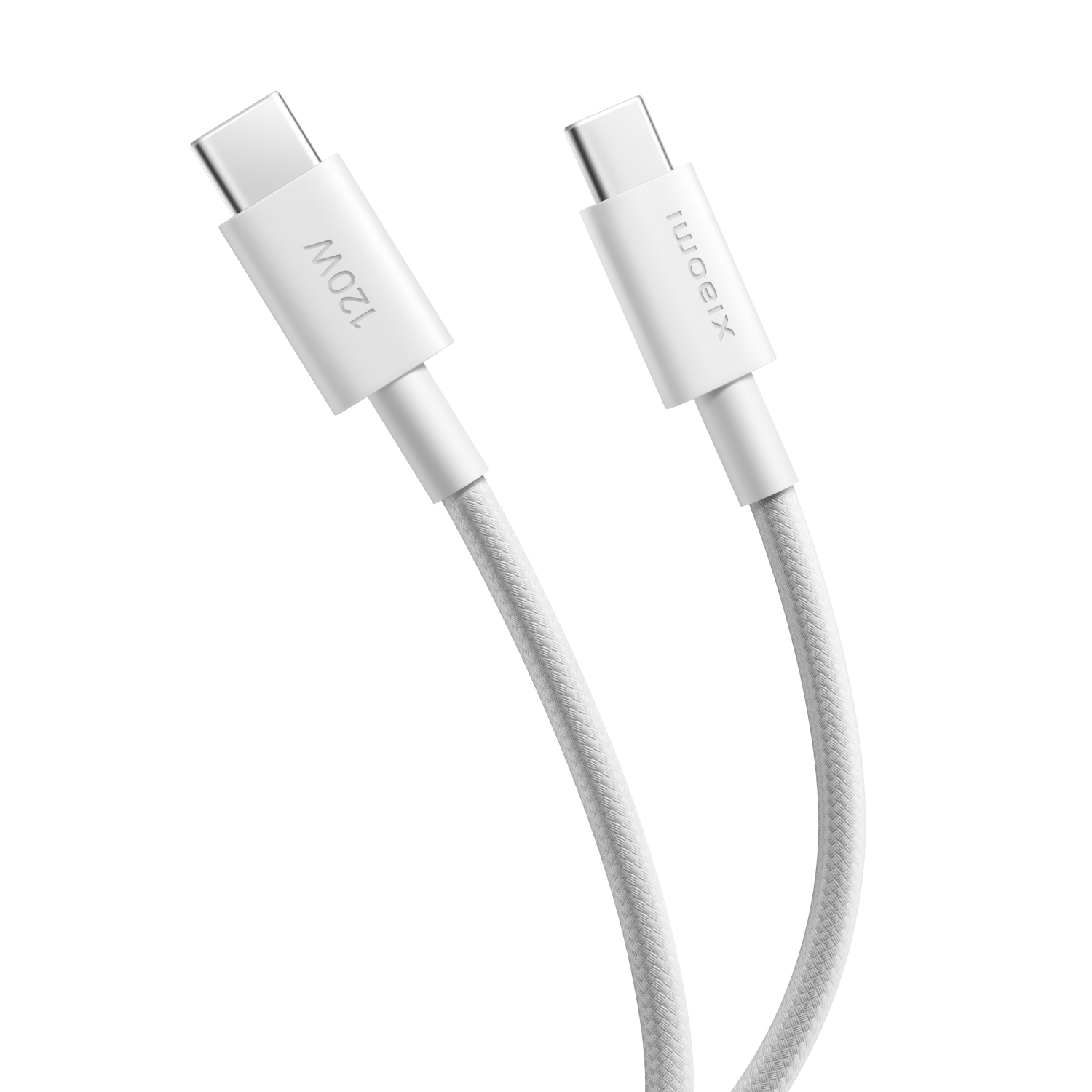 Xiaomi 6A Braided USB Type-C to USB Type-C Cable (1m) - White - Image 2