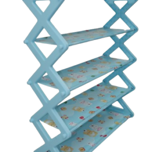 Nordic Wind Cross 5 Tier 15 Shoe Rack Blue