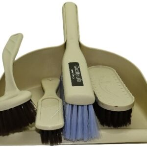 Casey 5 Peace Handheld Dust Pan And Brush Set Cream