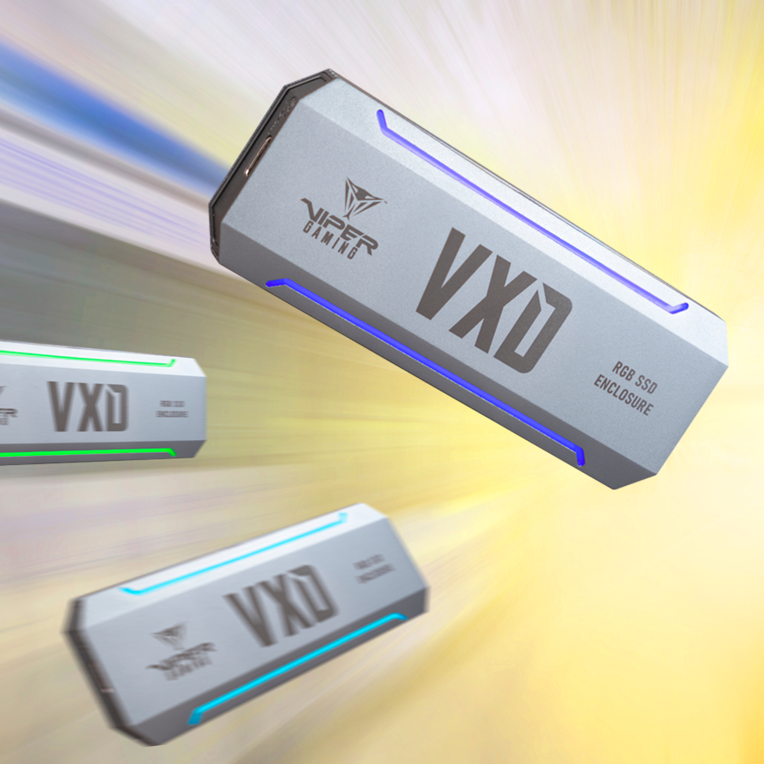 Patriot VXD M.2 PCIe RGB SSD Enclosure - Silver - Image 6